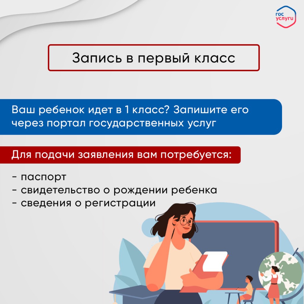 Запись в 1 класс через ГУ.